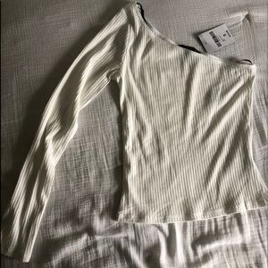 forever 21 ribbed one shoulder top